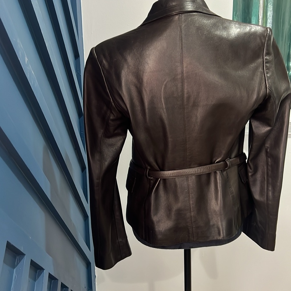 Prada Single-Breasted Leather Jacket - image 3